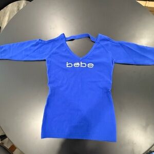 Bebe Vibrant Blue Long Sleeve Top